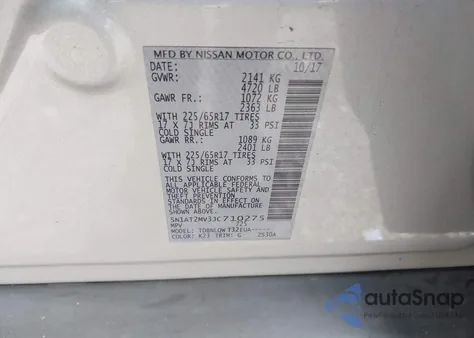 2018 Nissan Rogue Sv/Sl from USA, damaged, VIN 5N1AT2MV3JC710275